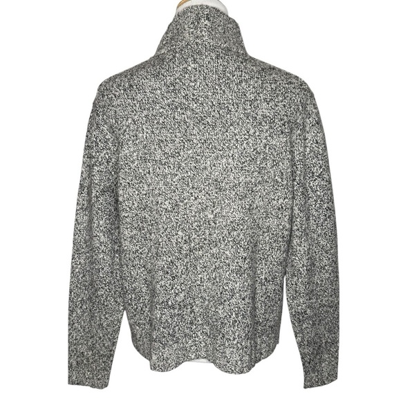 Karen Kane Marled Merino Wool Blend Gray Mock Neck Pullover Sweater Size L Warm - Picture 5 of 11